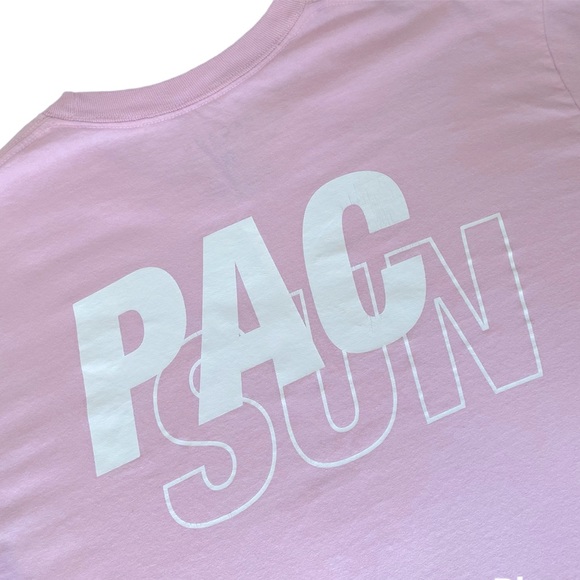 Men’s PacSun Long Sleeve Printed Crewneck T-Shirt, Pink - Picture 6 of 9